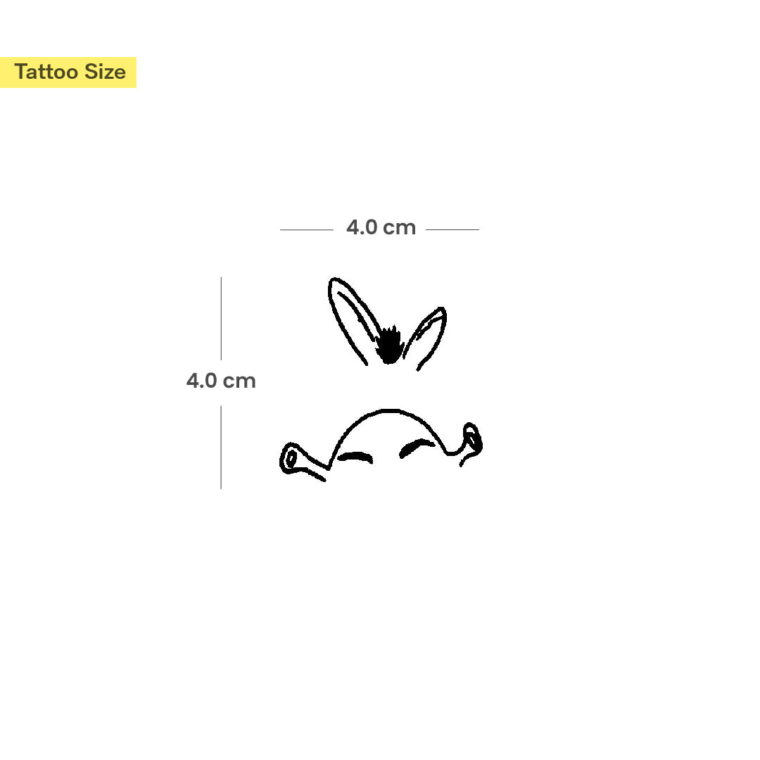 Shrek and Donkey matching tattoo
